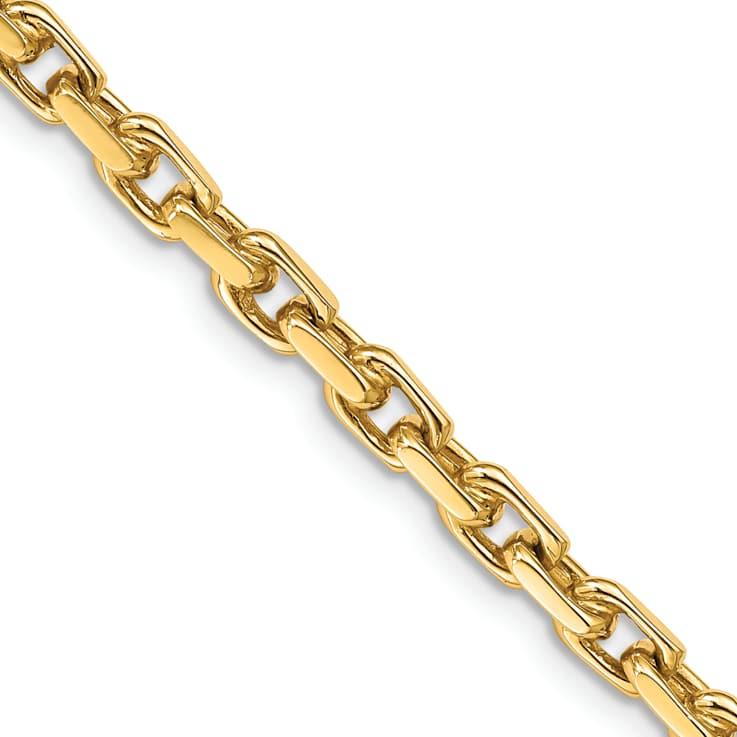 10k Yellow Gold 4.2mm Hand-Polished Fancy Link Bracelet