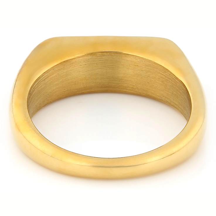 Mother-Of-Pearl Signet Gold-Tone Ring
