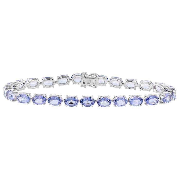 Blue Topaz Tennis Bracelet In Sterling Silver 20.25ctw
