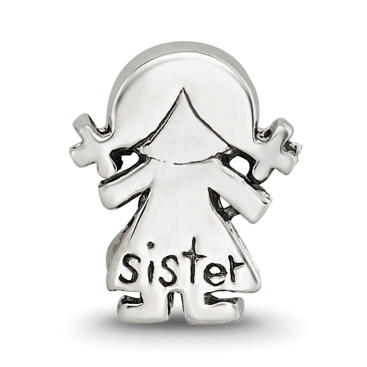 Sterling Silver Little Sister Girl Bead