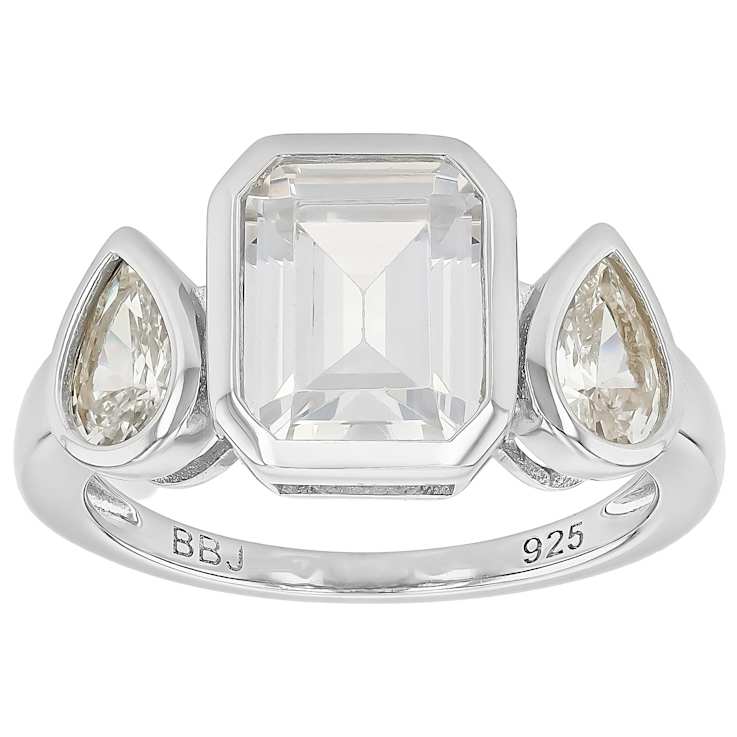 Round CZ Cocktail Ring 2.32ctw In Sterling Silver