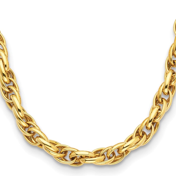 14K Yellow Gold 11.8mm Rope 20-inch Necklace
