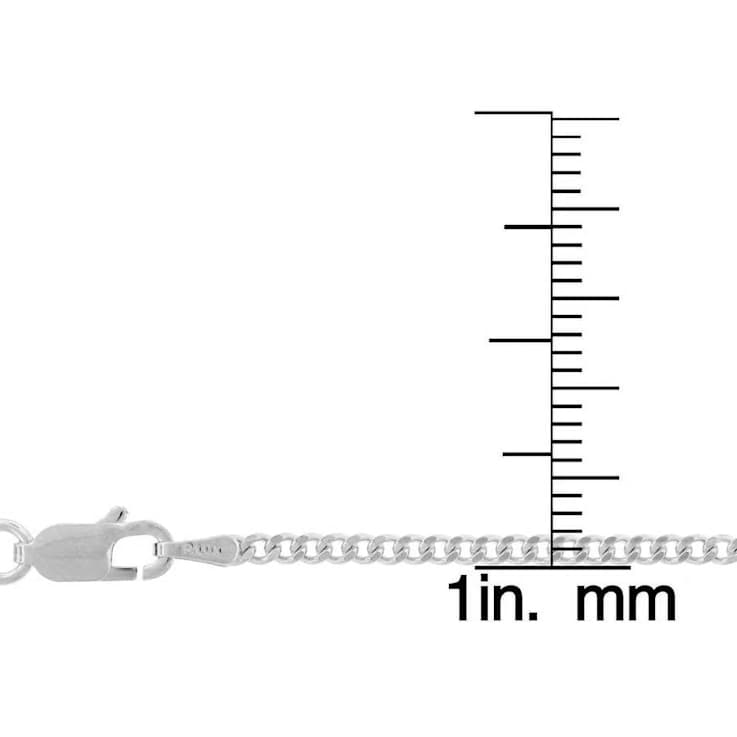 Sterling Silver Cuban 2MM Link Necklace