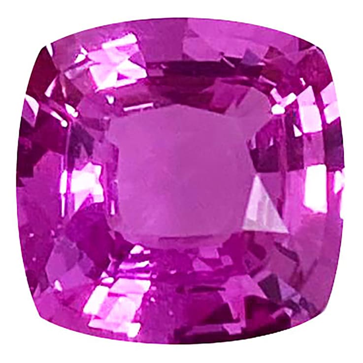 Pink Sapphire Loose Gemstone Unheated 9x9mm Cushion 3.3ct