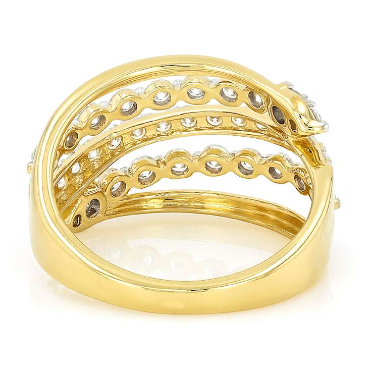 Refined Lab-Grown Diamond Ring 1ctw In 14K Gold Over Sterling Silver