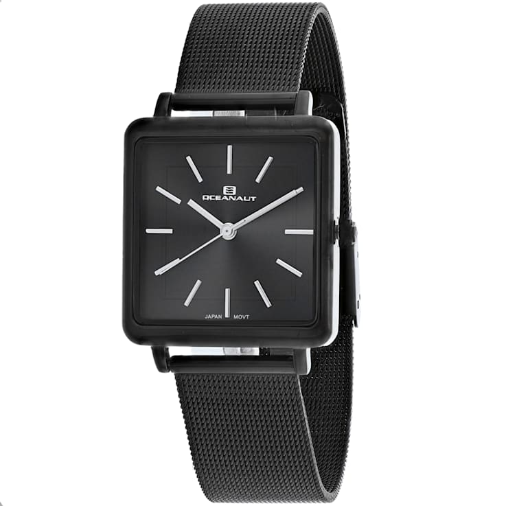 Oceanaut Women's Traditional Black Dial, Black Stainless Steel Watch