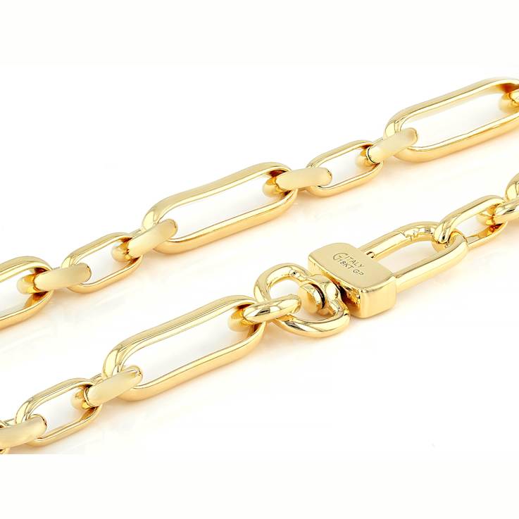 Scroll Necklace In 18K Gold Over Bronze 22 Inch