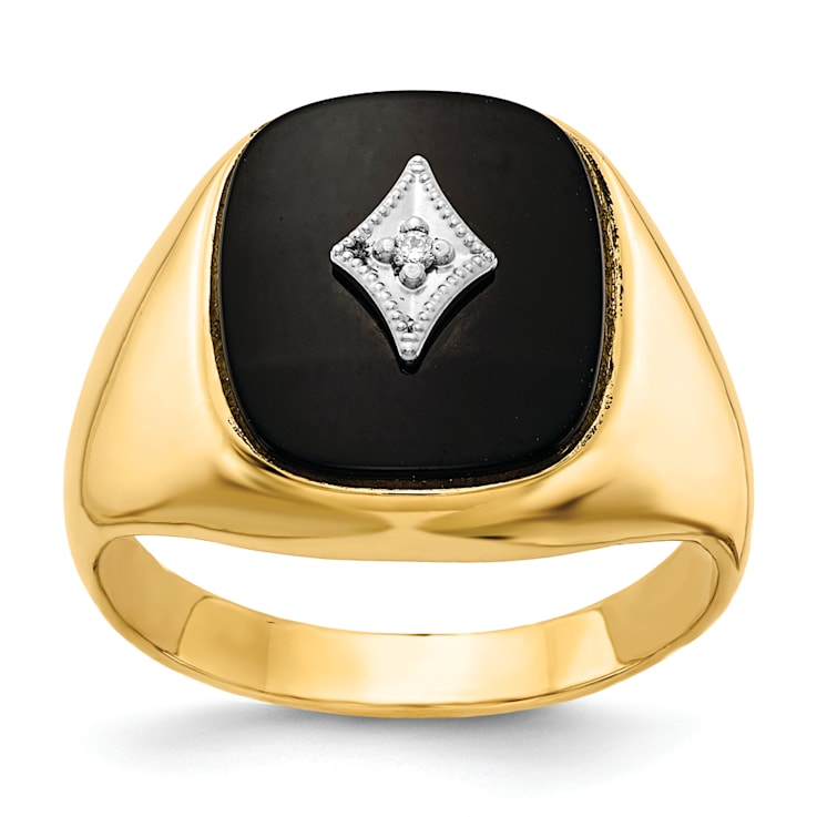 10K Yellow Gold AA Diamond men's Ring