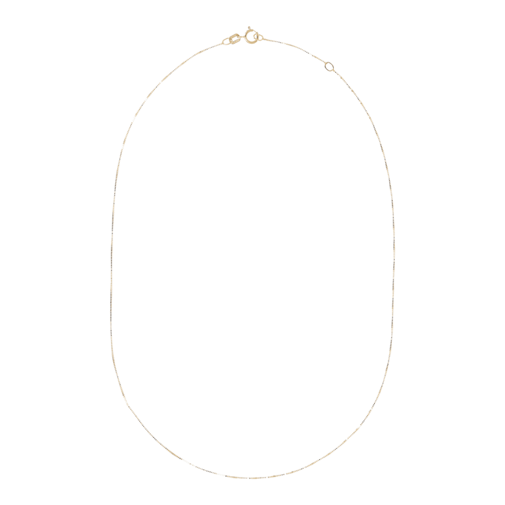 10K Yellow Gold Fine Box 16 Inch Chain Necklace