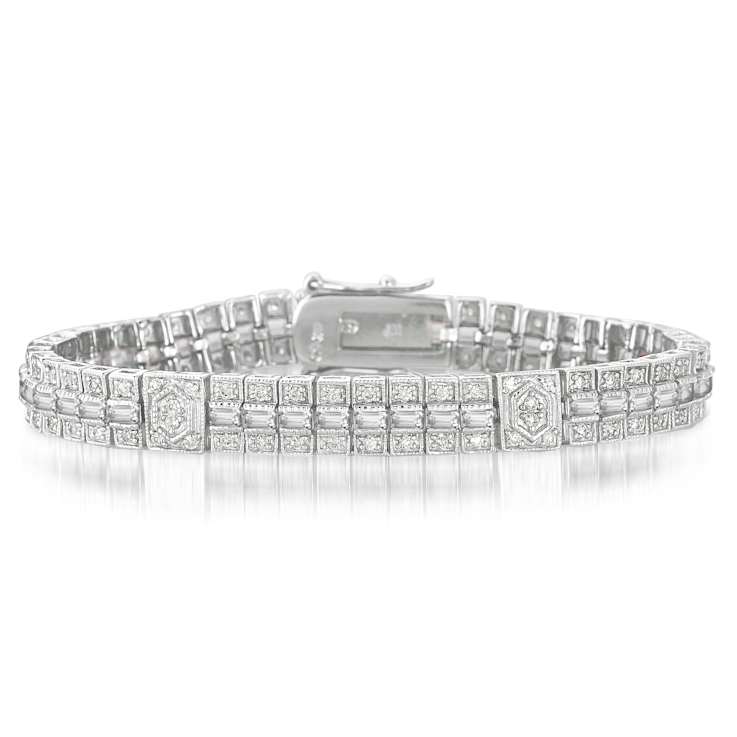 CZ Tennis Bracelet In Sterling Silver