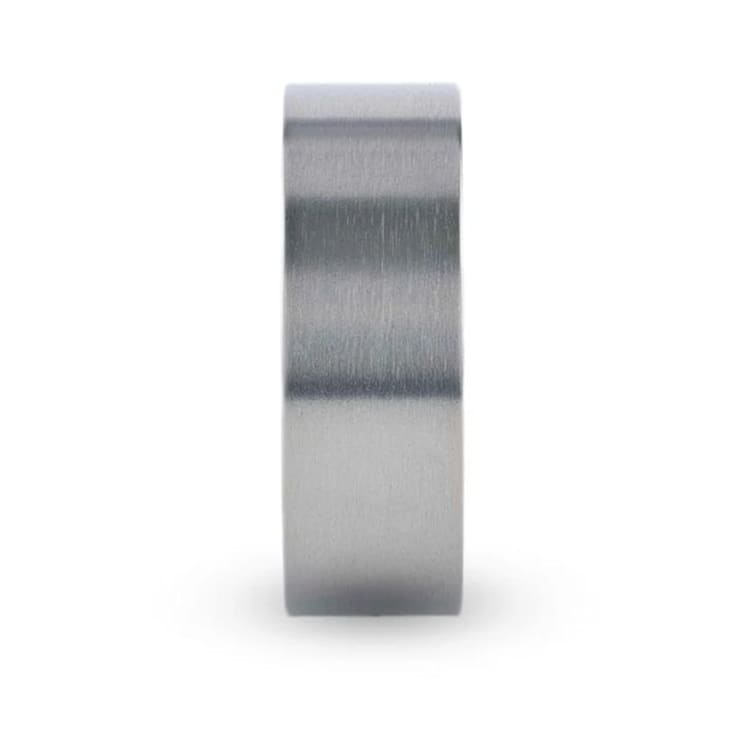 SOLAR Flat Profile Brushed Finish Men’s Titanium Wedding Band 8mm