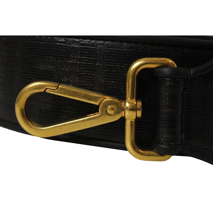 Fendi Strap You Black Glazed Fabric FF Zucca Handbag Shoulder Strap 13RG8A