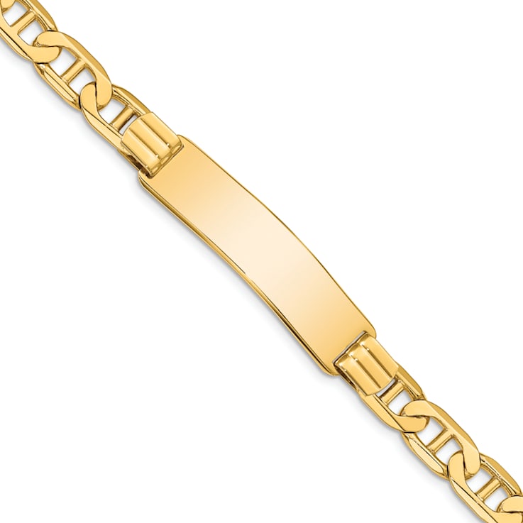 14k Yellow Gold Mariner Link ID Bracelet