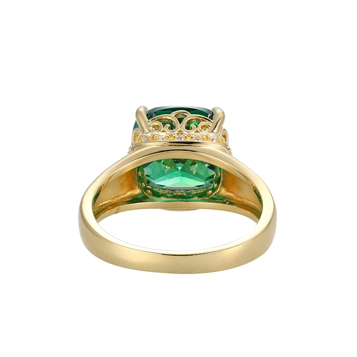 Green And White Cubic Zirconia 18k Yellow Gold Over Silver May
Birthstone Ring 5.23ctw