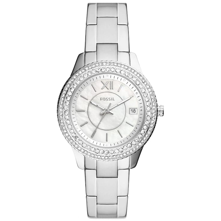 Fossil Women's Stella White Dial, Stainless Steel Watch