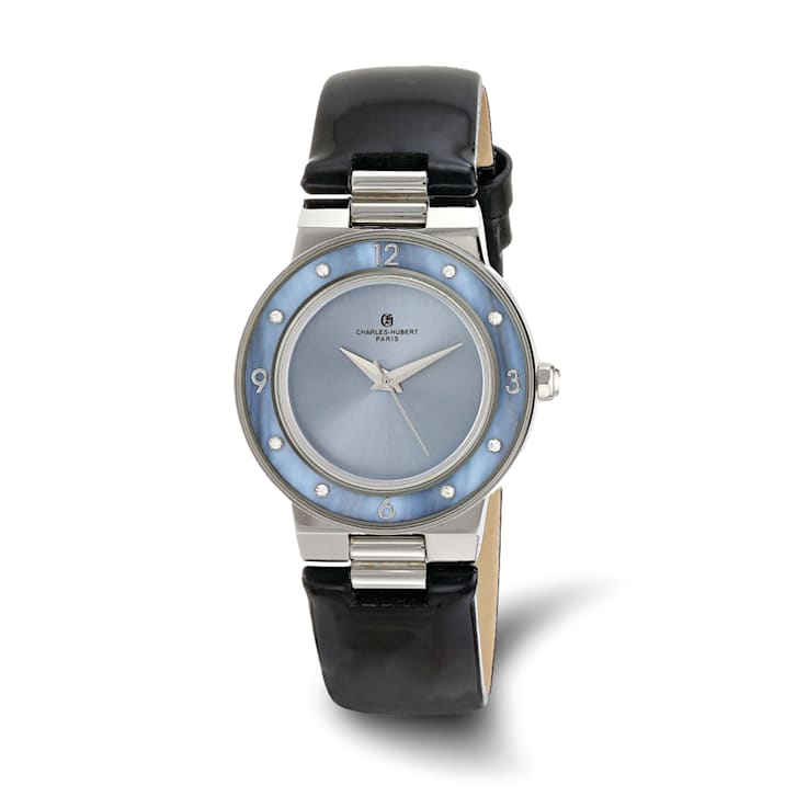 Ladies Charles Hubert Stainless Blue Mother of Pearl 32mm Watch