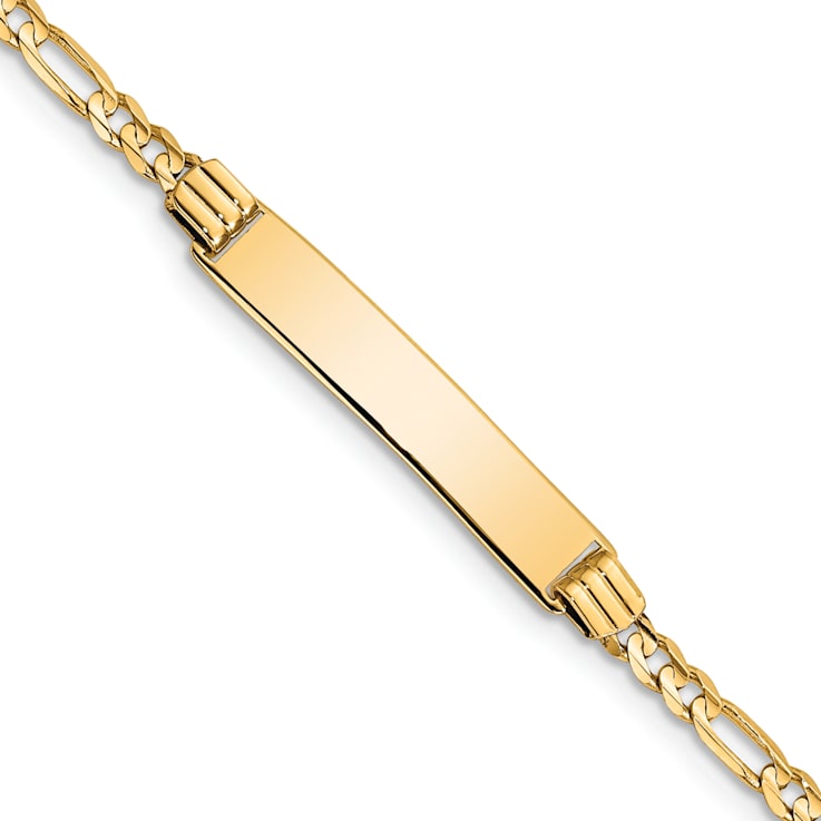 14k Yellow Gold Children's Figaro Link ID Bracelet