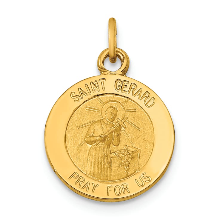 14K Yellow Gold Saint Gerard Medal Charm