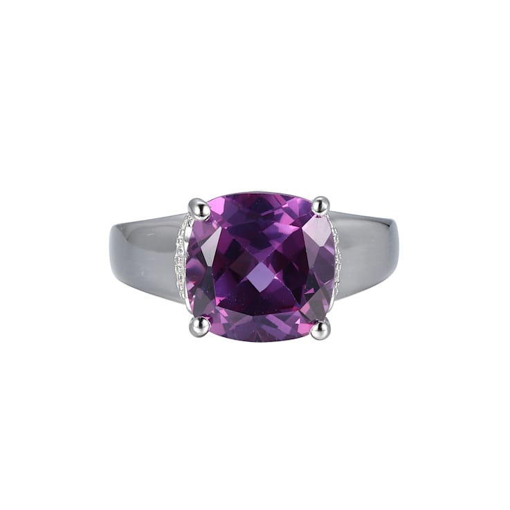 Lab Alexandrite Sapphire And Cubic Zirconia Platinum Over Silver June
Birthstone Ring 8.14ctw