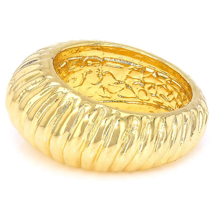 Electroform Scallop Ring In 18K Gold Over Bronze