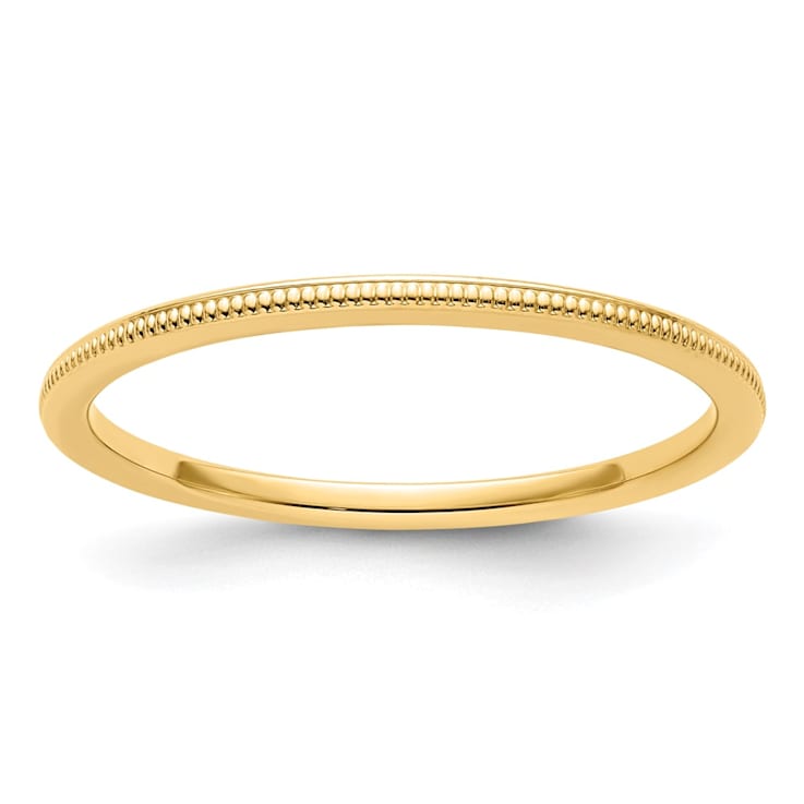 14K Yellow Gold 1.2mm Milgrain Stackable Expressions Band