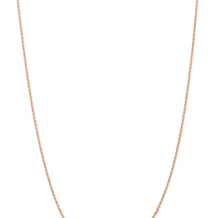 14k Rose Gold 1.5mm Solid Diamond-Cut Rope 30 Inch Chain