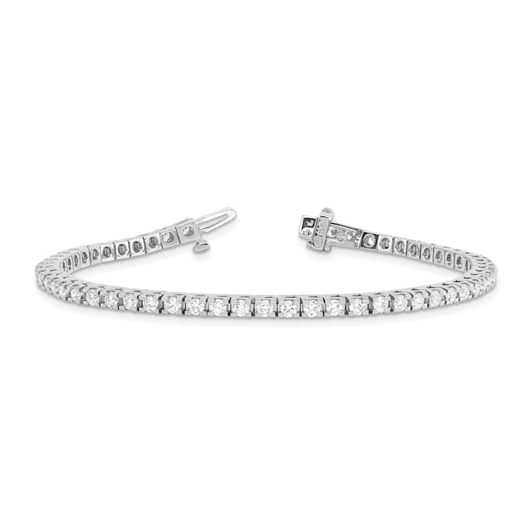 14K White Gold Lab Grown Diamond VS/SI GH, Tennis Bracelet