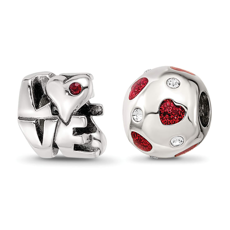 Sterling Silver Reflections All You Need Is Love Boxed Bead Set