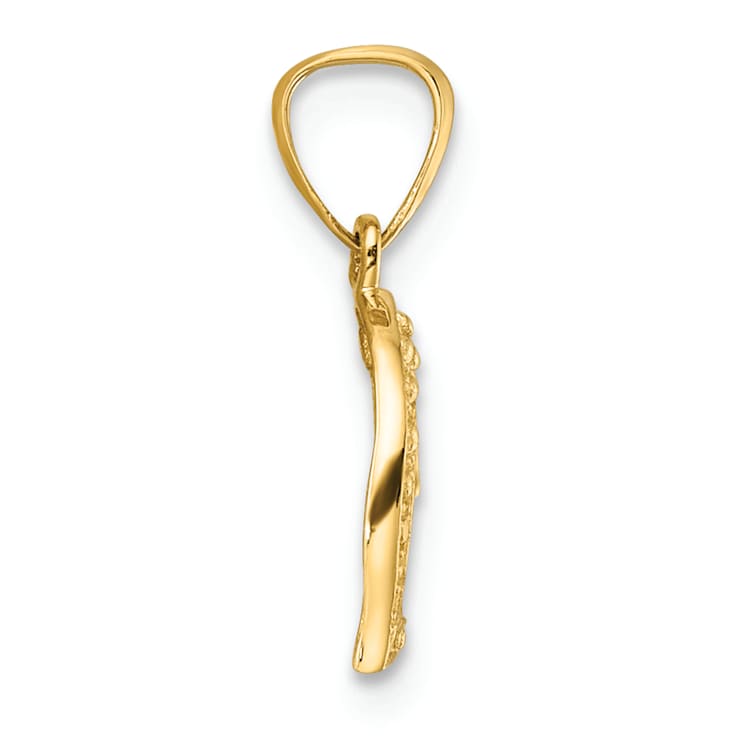10k Yellow Gold Diamond Heart Pendant