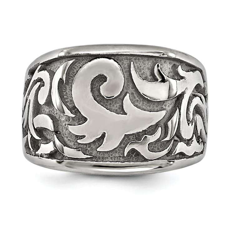 Titanium Casted Design Signet Ring
