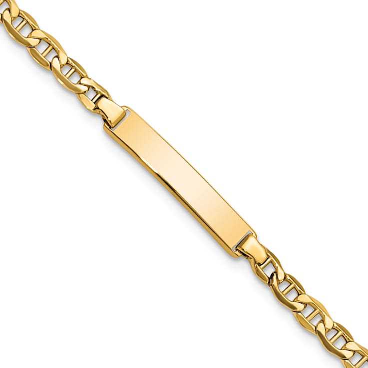 14k Yellow Gold Mariner Link ID Bracelet