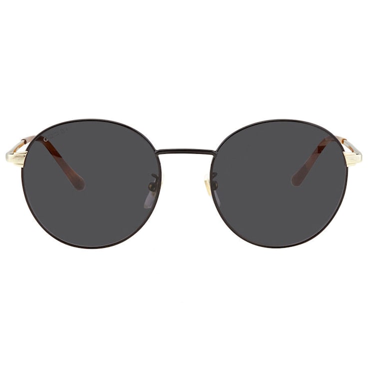 Gucci Black and Gold Tone Frame/ Gray Lens Sunglasses