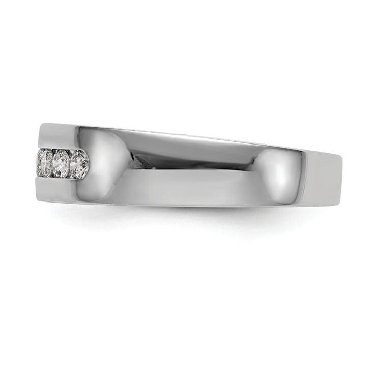 Rhodium Over 14K White Gold Lab Grown Diamond SI1/SI2, G H I, 5-Stone
Men's Channel Band