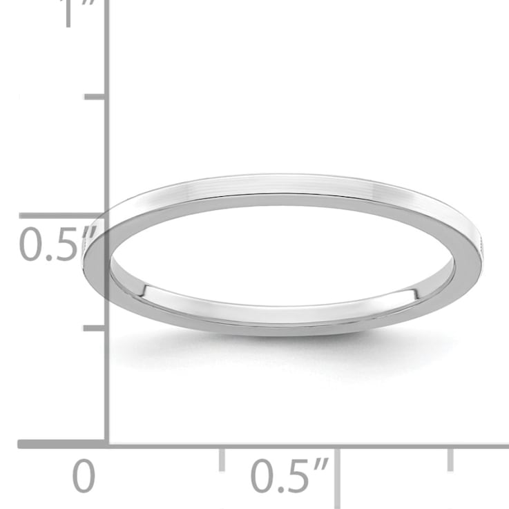 14K White Gold 1.2mm Flat Stackable Expressions Band