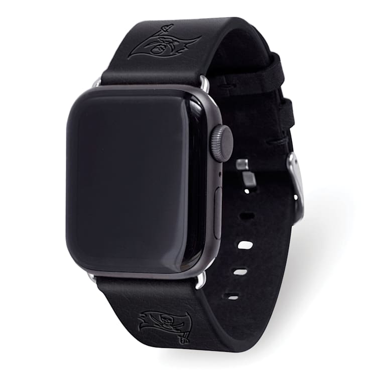 Gametime Tampa Bay Buccaneers Leather Band fits Apple Watch (42/44mm S/M
Black). Watch not included.