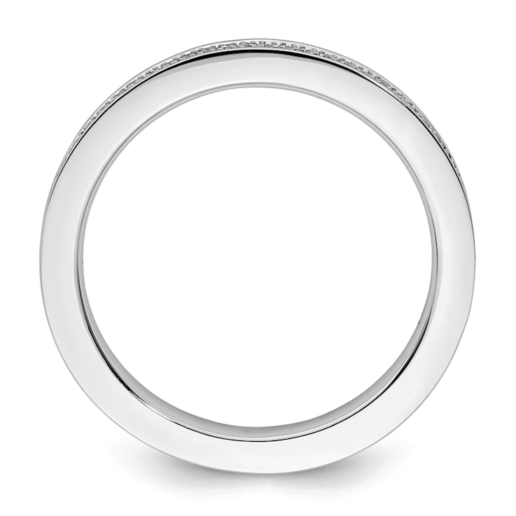 14K White Gold Stackable Expressions Diamond Ring 0.096ctw