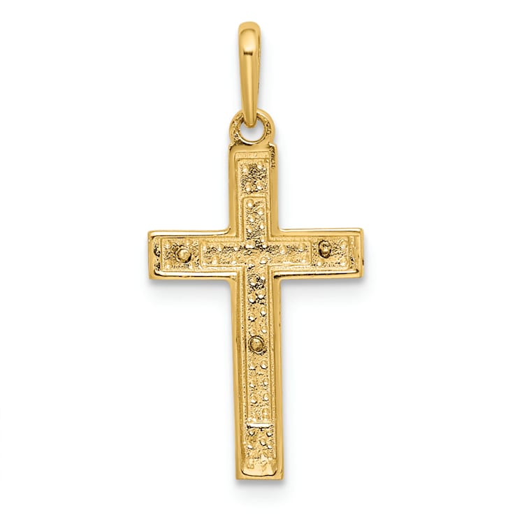 14K Yellow and White Gold Crucifix Pendant