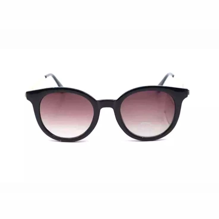 OSCAR by Oscar de la Renta Shiny Black Round Frame / Brown Gradient
Lenses Sunglasses