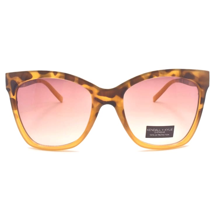 Kendall + Kylie Light Brown Tortoise Frame/ Brown Gradient Lenses Sunglasses