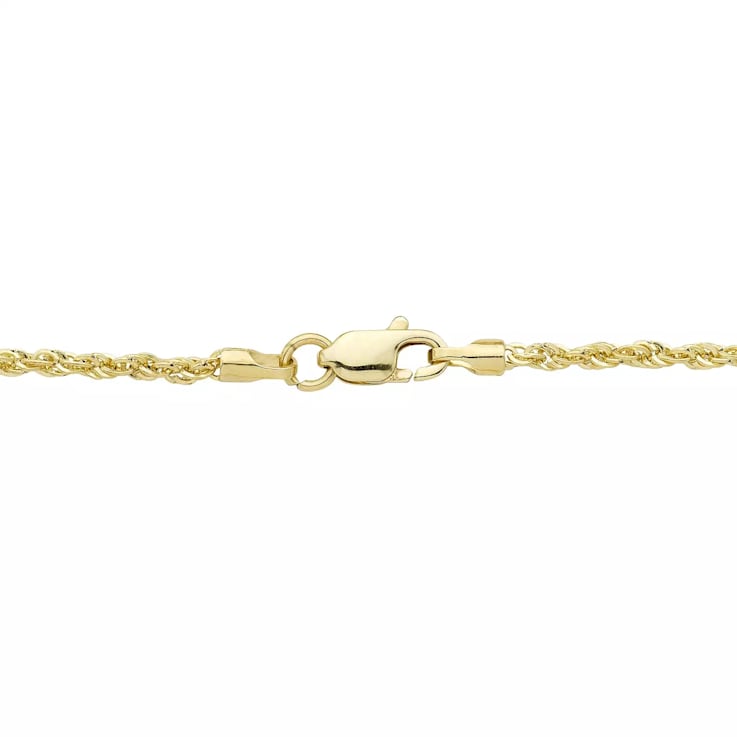 14k Gold 1.5 mm Hollow Rope Chain Necklace-24"