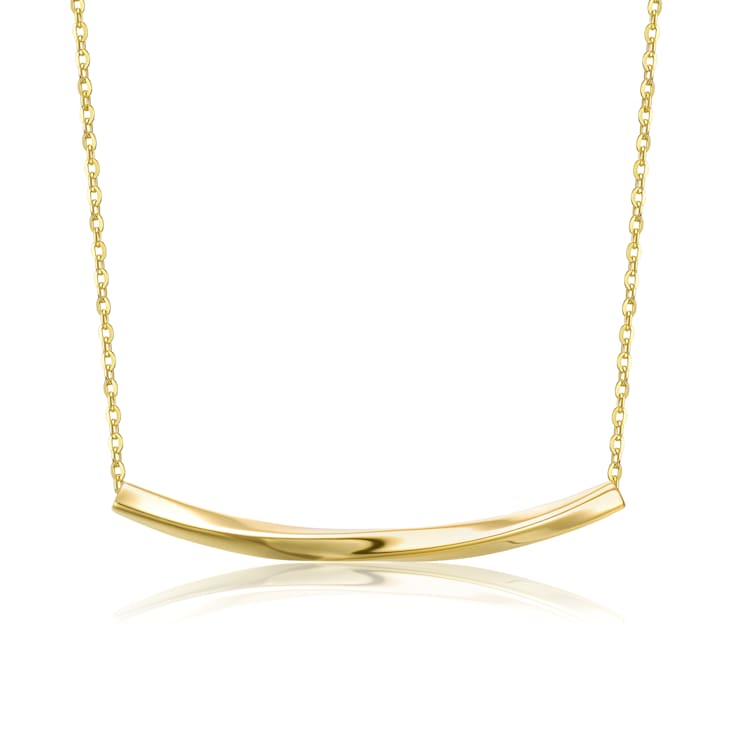 Sleek Bar Necklace In 14K Gold Over Sterling Silver