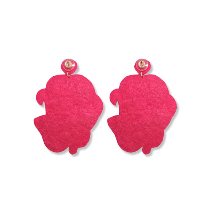 Pink/Green Left & Right Flamingo Earring
