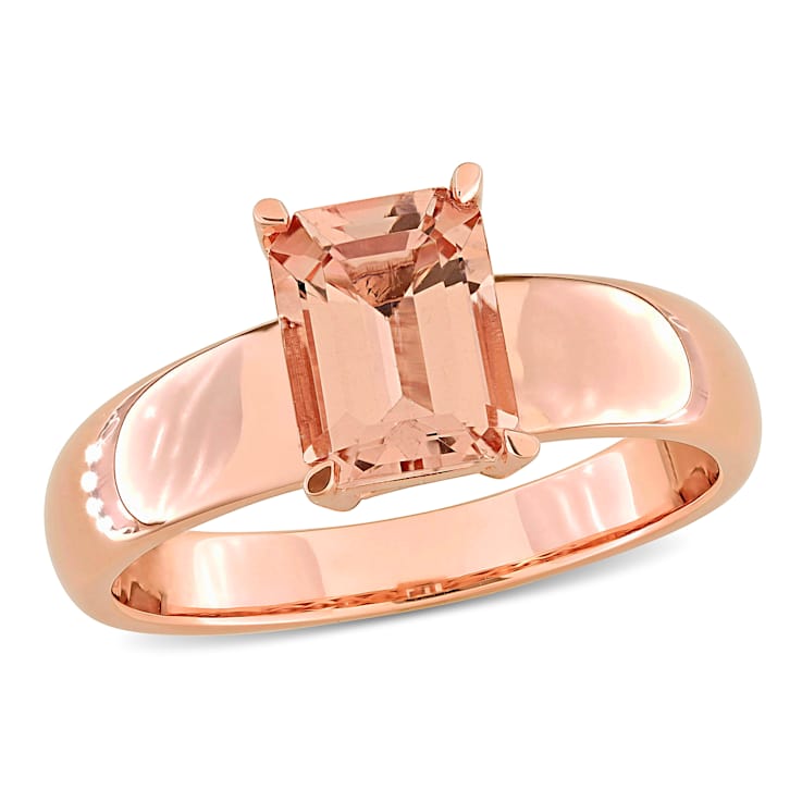Morganite 14K Rose Gold Ring 1.55ctw