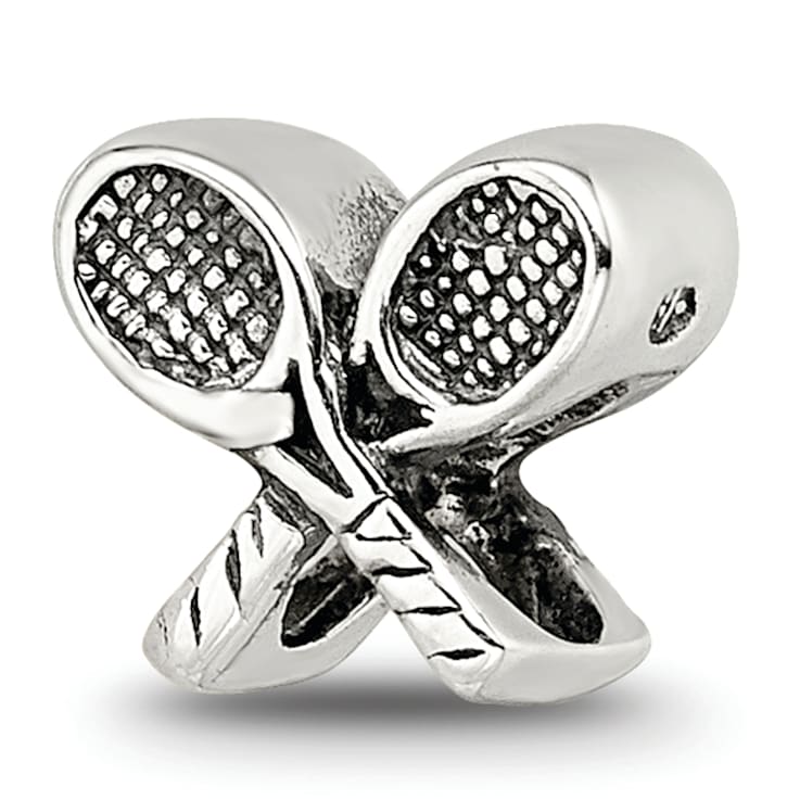 Sterling Silver Tennis Racquets Bead