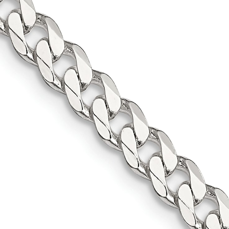 Sterling Silver 4.5mm Curb Chain Necklace