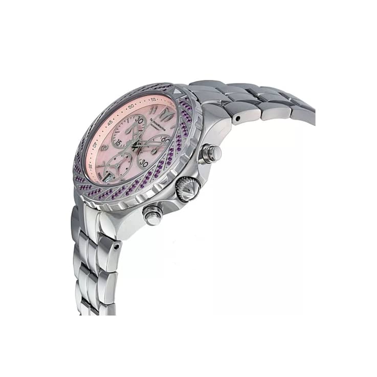 TechnoMarine Women's Chronograph Stainless Steel Pink of Pearl Dial Watch