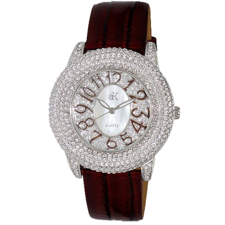 Adee Kaye Women s Bello Brown Leather Strap Watch 1BNCNA