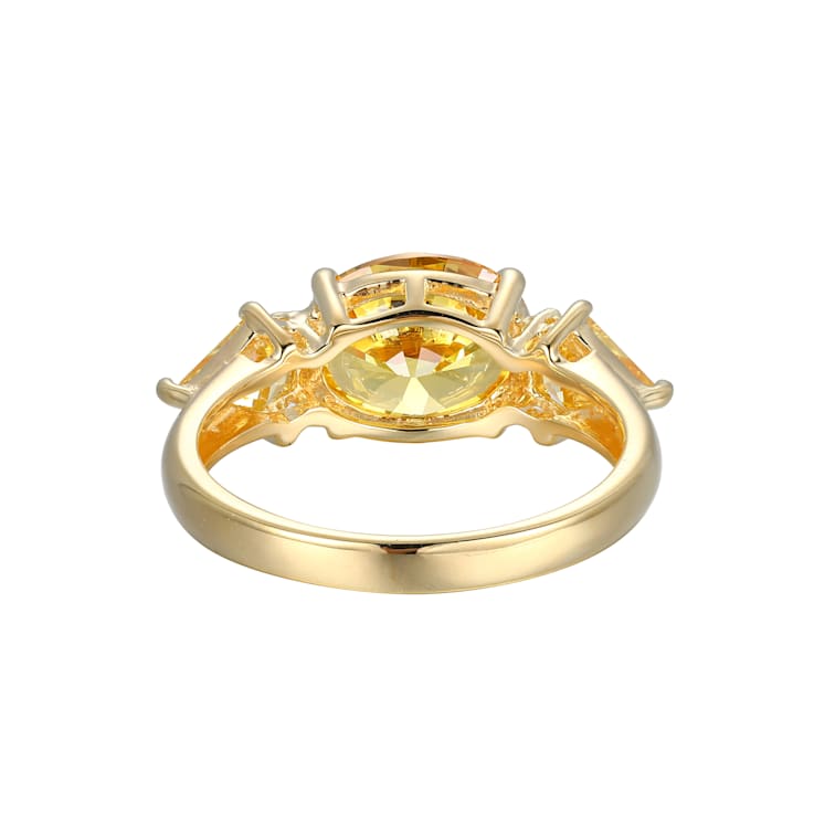Yellow Cubic Zirconia 18k Yellow Gold Over Sterling Silver November
Birthstone Ring 5.49ctw