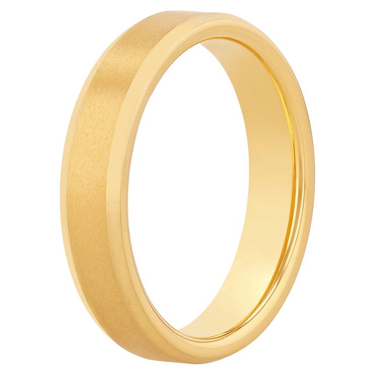Robert Alton Men's Beveled Edge 6mm Band Ring In Tungsten