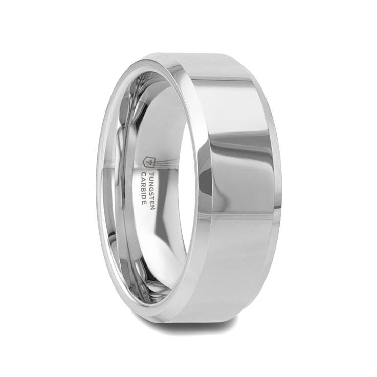CORINTHIAN Beveled Tungsten Carbide Ring 8mm